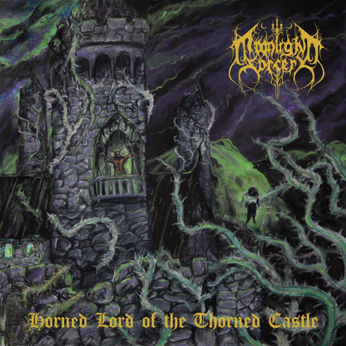 MOONLIGHT SORCERY "Horned Lord of the Thorned Castle" vinyl LP, cover art