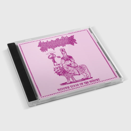 CD case with pink design and text on a white background