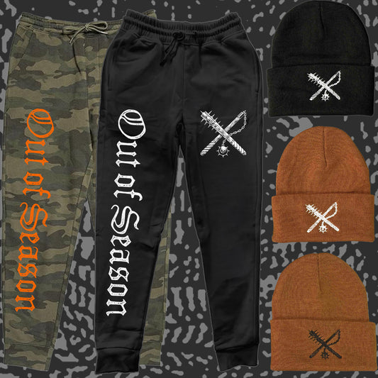 OOS Sweatpants / Beanie Bundle (w/ free stickers)