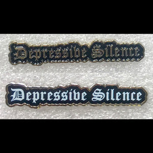 DEPRESSIVE SILENCE (Text) Metal Enamel Pin