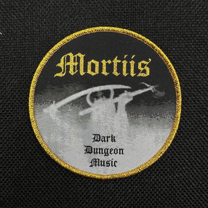 MORTIIS "Dark Dungeon Music" circle patch (gold/black)