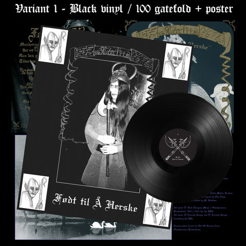 [SOLD OUT] MORTIIS "Født til å Herske" vinyl LP (gatefold w/ gold print + poster - BLACK / 100) *PREORDER*