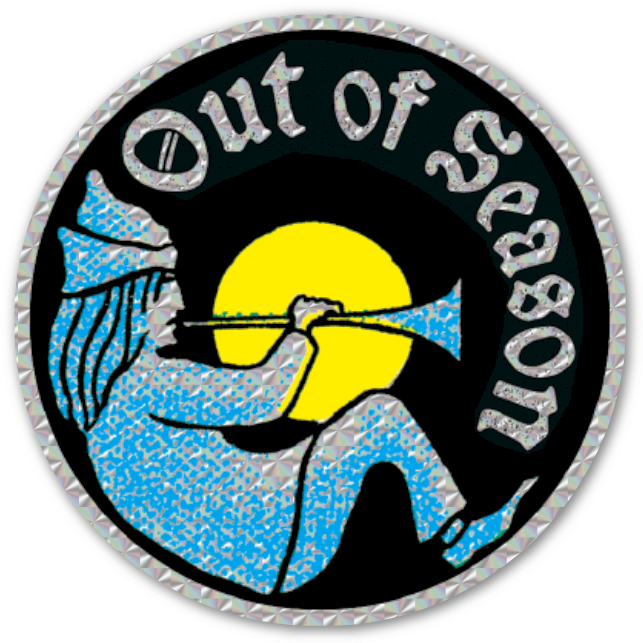 OUT OF SEASON "Bard" 4" Circle Prismatic Sticker Pack (set of 2)