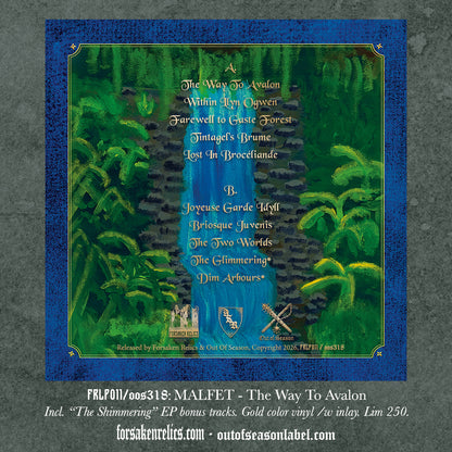 MALFET "The Way to Avalon" vinyl LP (color w/ insert, 2 options)