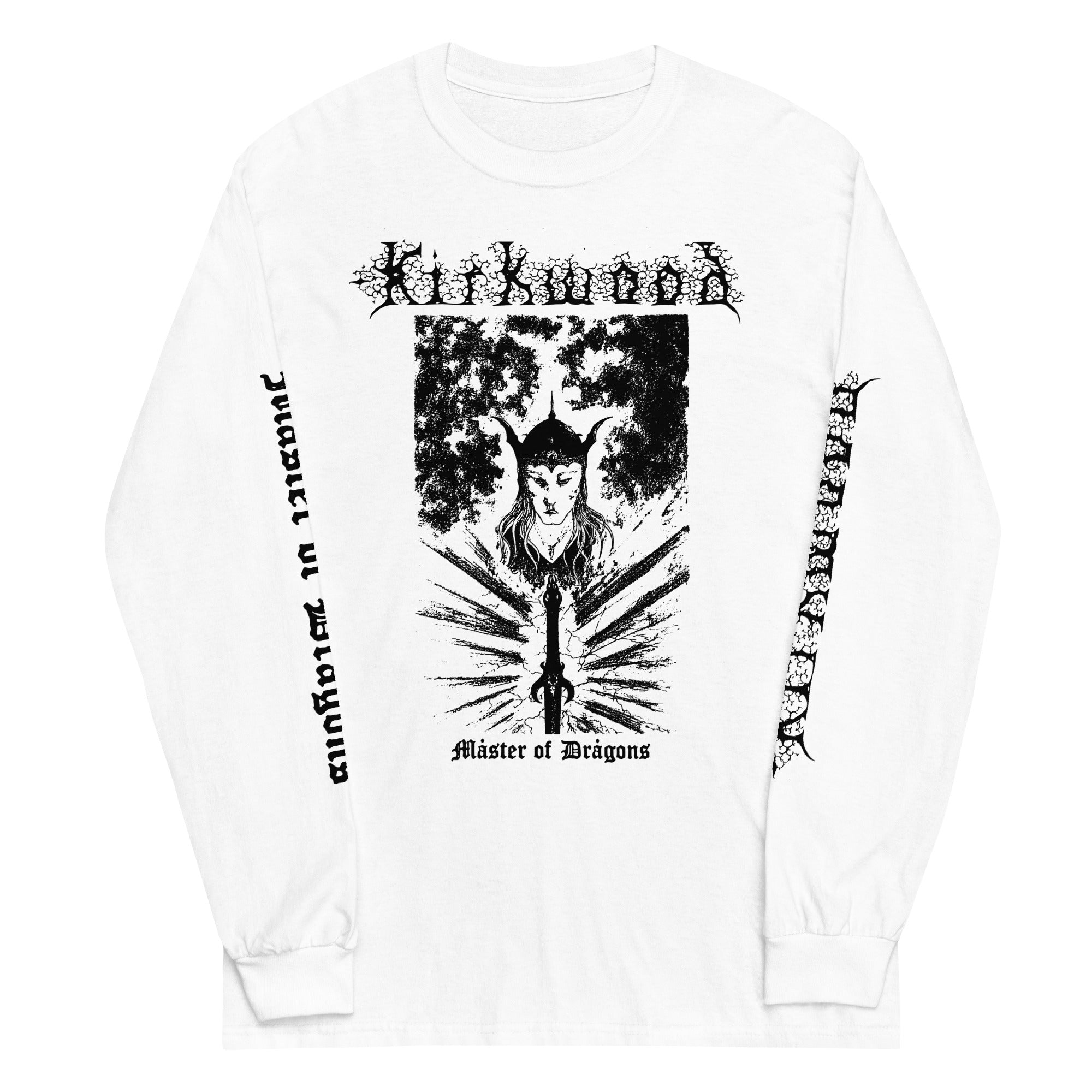 JIM KIRKWOOD Master Of Dragons Long Sleeve Shirt 3 sided White G Jim kirkwood master of dragons long sleeve shirt 3 sided white g