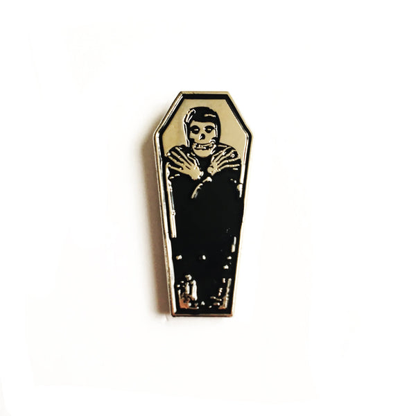 "Crimson Ghost Coffin" Metal Enamel Pin