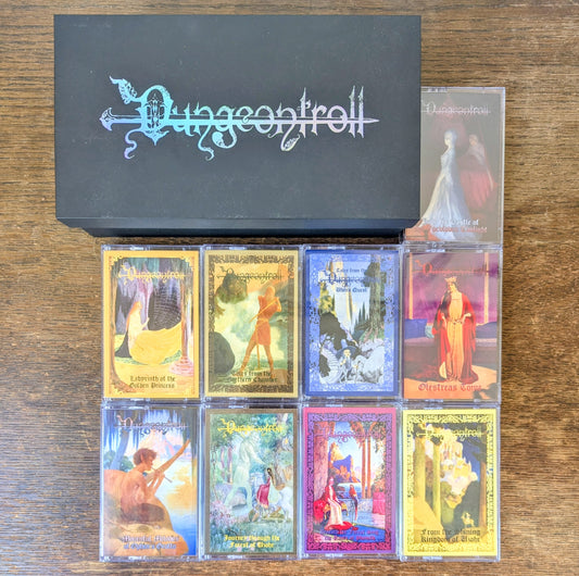 [SOLD OUT] DUNGEONTROLL "Deluxe 9-Cassette Box Set" (2nd edition lim.11, w/ foil stamp, patch, poster, insert, DL)