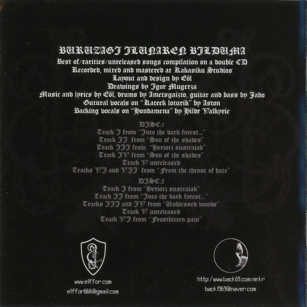 ELFFOR "Buruzagi ilunaren bilduma" 2xCD (double CD jewel case, lim.500)