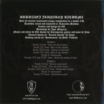 ELFFOR "Buruzagi ilunaren bilduma" 2xCD (double CD jewel case, lim.500)