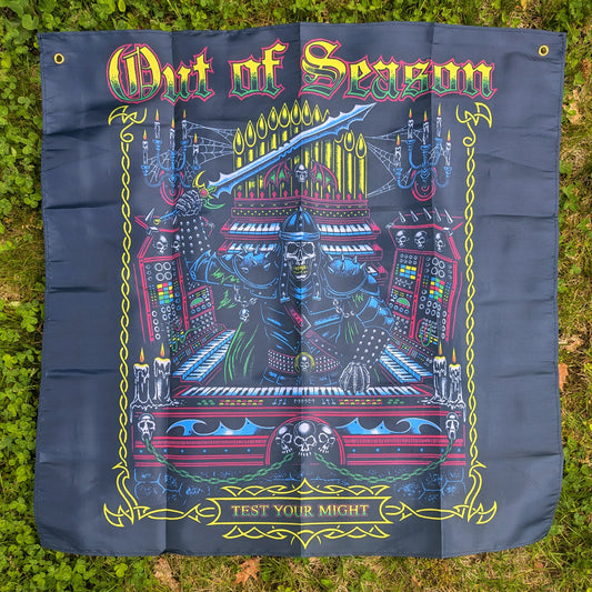 OUT OF SEASON "Test Your Might" 36"x36" Fabric Wall Banner Flag