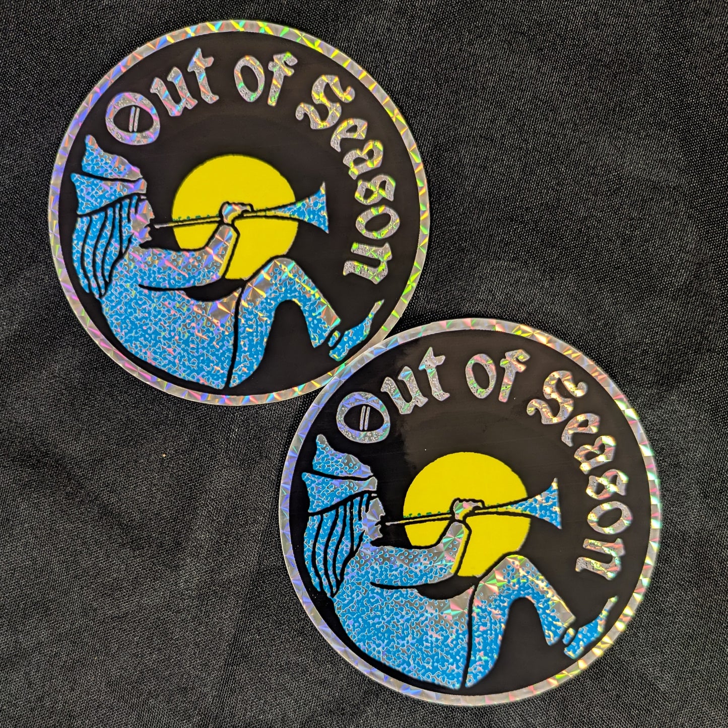 OUT OF SEASON "Bard" 4" Circle Prismatic Sticker Pack (set of 2)