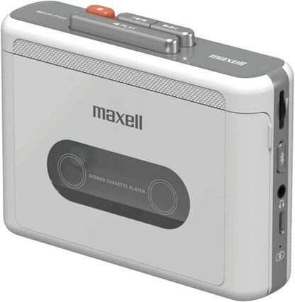 Maxell MXCP-P100WH Portable Cassette Player (Bluetooth or Wired, USB-C charging)