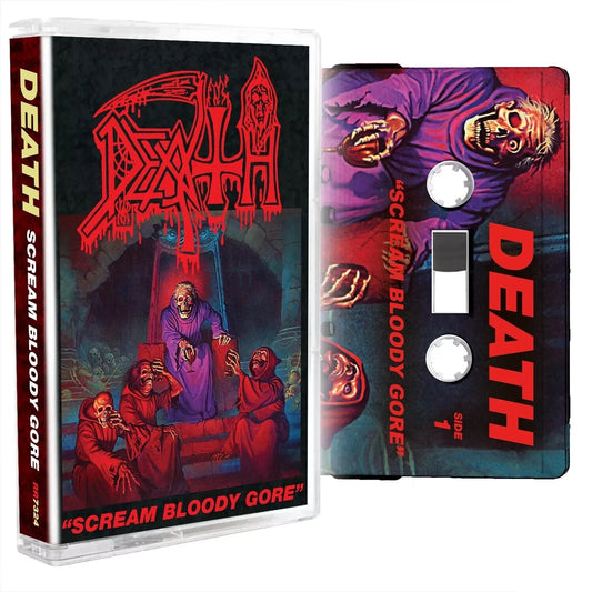 DEATH "Scream Bloody Gore" cassette tape (UV all over print shell)