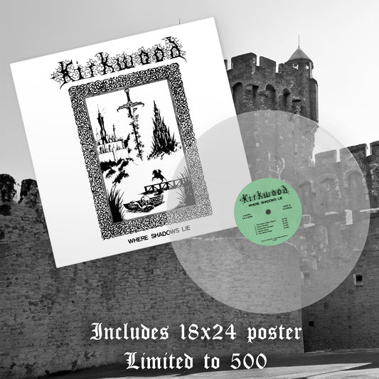 JIM KIRKWOOD "Where Shadows Lie" vinyl LP (w/poster - 2 color options)