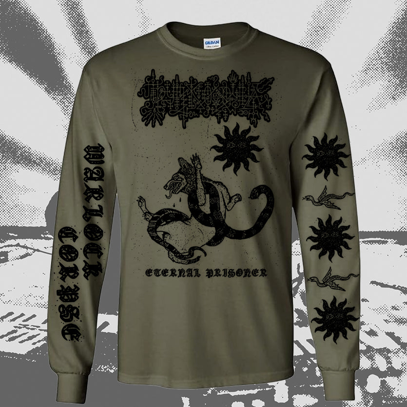 WARLOCK CORPSE "Eternal Prisoner" 3-Sided Long Sleeve Shirt [Army]