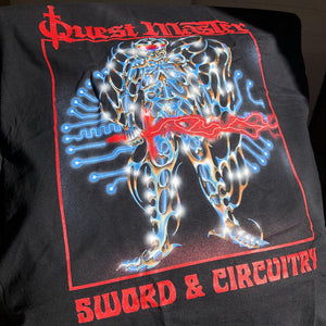 [SOLD OUT] QUEST MASTER "Sword and Circuitry" T-Shirt [BLACK]