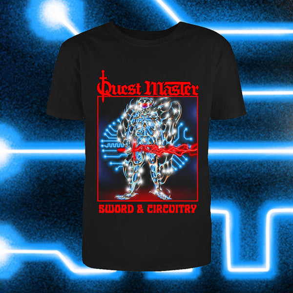 [SOLD OUT] QUEST MASTER "Sword and Circuitry" T-Shirt [BLACK]