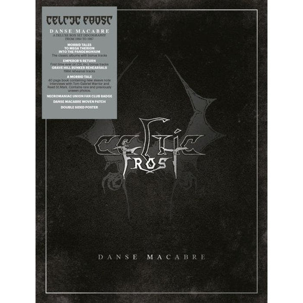 [SOLD OUT] CELTIC FROST "Danse Macabre" 5xCD Deluxe Box Set (w/ book, badge, poster, patch)