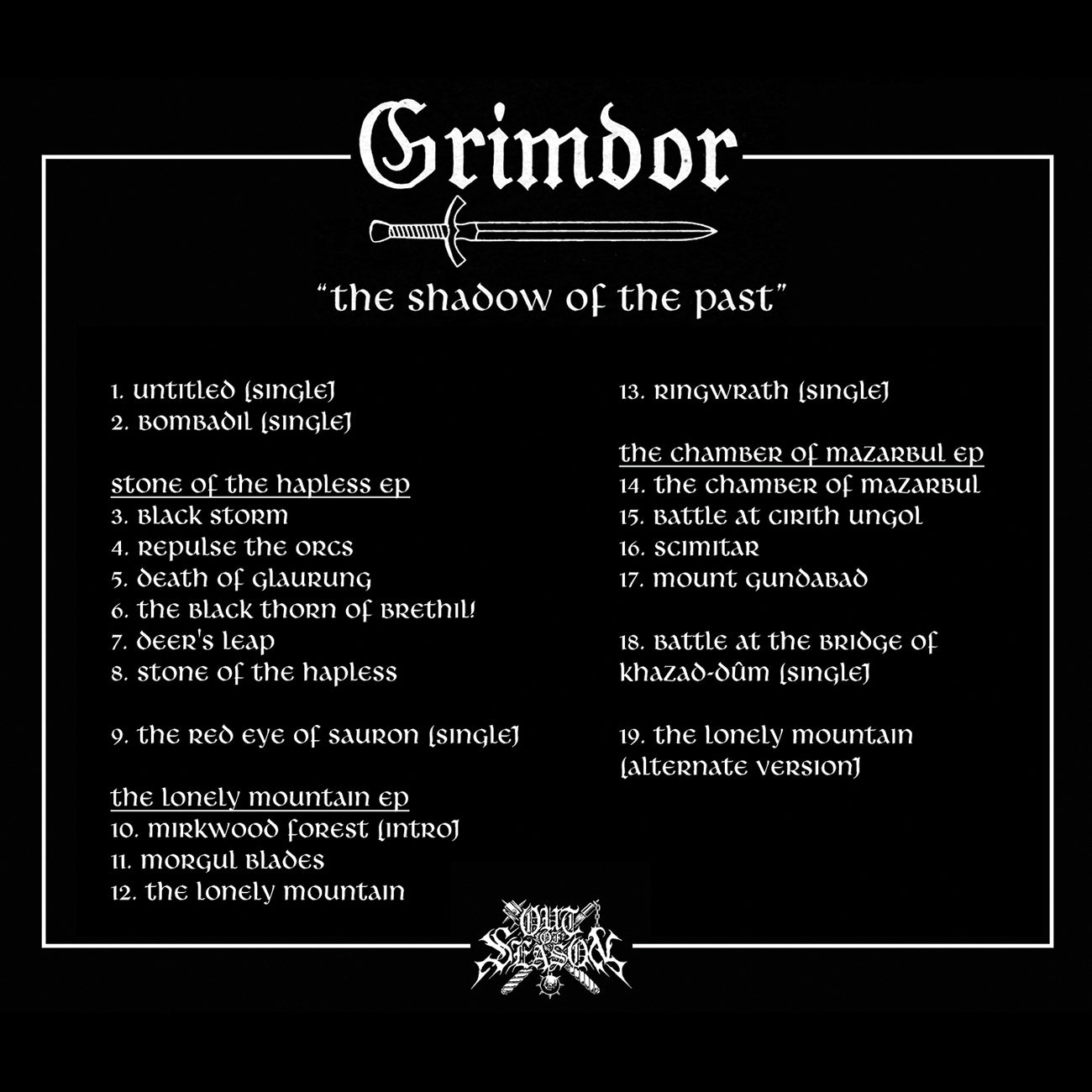 [SOLD OUT] GRIMDOR "The Shadow of the Past" CD