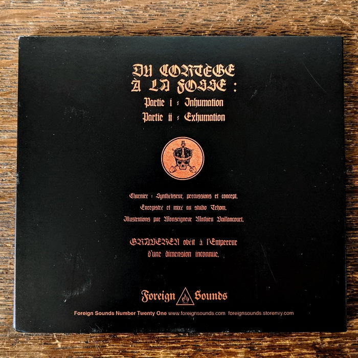 [SOLD OUT] GRAVEREN "Du Cortège à la Fosse" CD