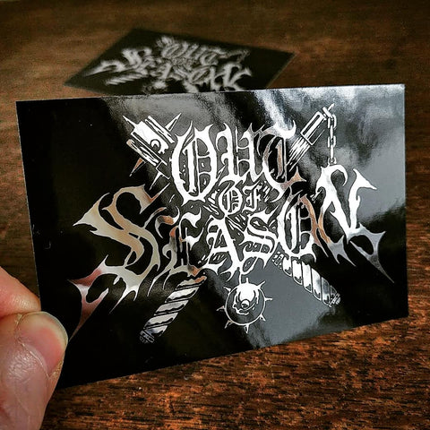 OUT OF SEASON "Chrome Logo" Stickers (set of 2)