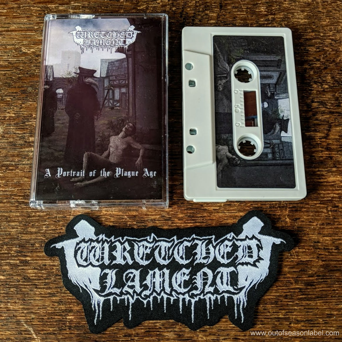 [SOLD OUT] WRETCHED LAMENT "A Portrait Of The Plague Age" Cassette Tape w/ patch
