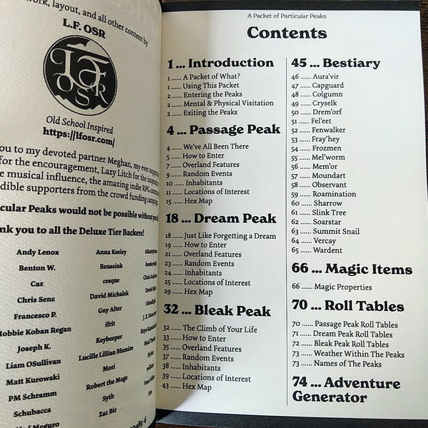 [SOLD OUT] A PACKET OF PARTICULAR PEAKS by L.F. OSR [Softcover Book]