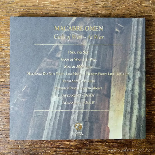 [SOLD OUT] MACABRE OMEN "Gods of War - At War" CD [digipak, gold foil]