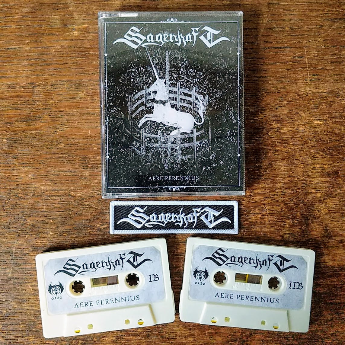 [SOLD OUT] SAGENHAFT "Aere Perennius" Double Cassette set w/ patch (Lim. 100)