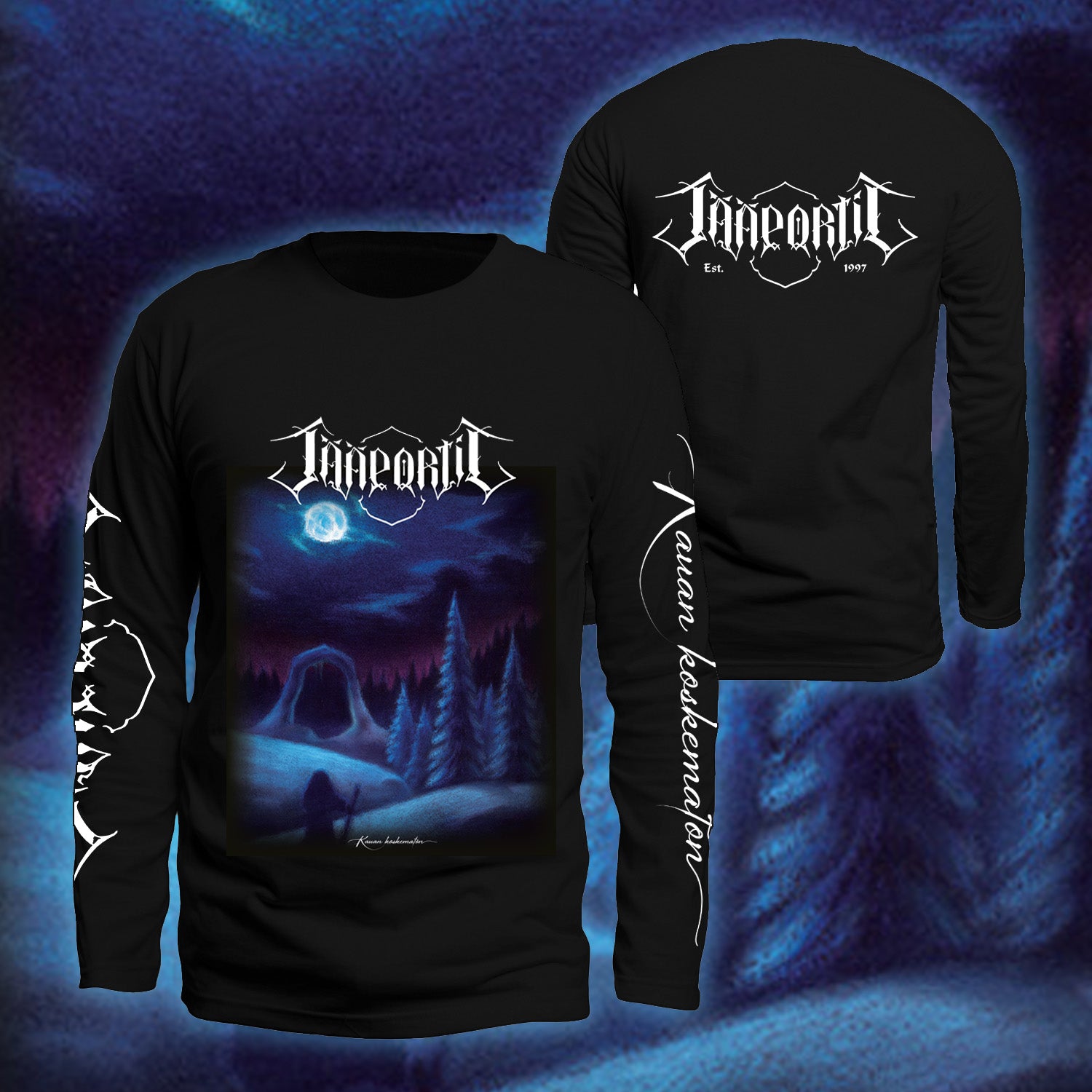 JÄÄPORTIT "Kauan Koskematon" Long Sleeve Shirt [BLACK]