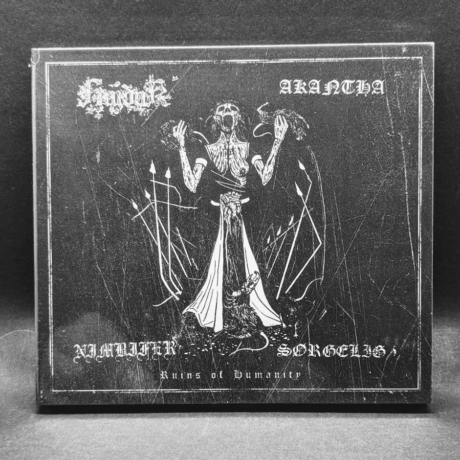 [SOLD OUT] HAJDUK / AKANTHA / NIMBIFER / SORGELIG "Ruins of Humanity" CD (4-way split, digipak)