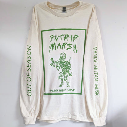 [SOLD OUT] PUTRID MARSH "Hell Frog" Long Sleeve Shirt (Natural)