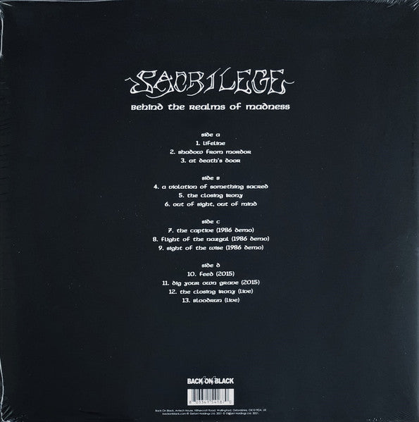 [SOLD OUT] SACRILEGE "Behind The Realms Of Madness" vinyl 2xLP (color)