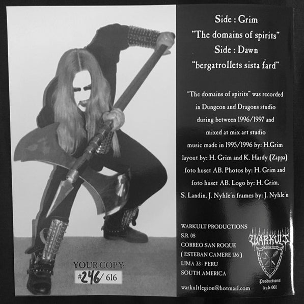 [SOLD OUT] GRIM "The Domain of Spirits" 7" Vinyl