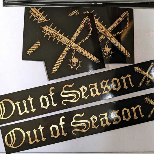 [SOLD OUT] OUT OF SEASON "Black and Gold" Stickers (1 set/$2 or 3 sets/$5)