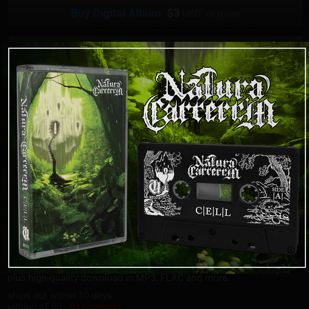 [SOLD OUT] NATURA CARCEREM "C|E|L|L" cassette tape (lim.50)