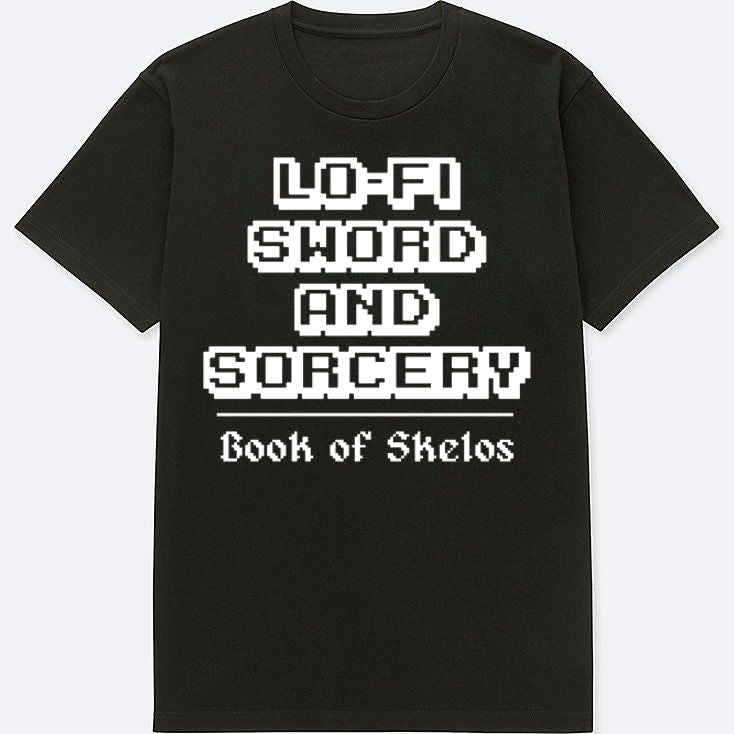 BOOK OF SKELOS "Lo-Fi Sword and Sorcery" T-Shirt [BLACK]