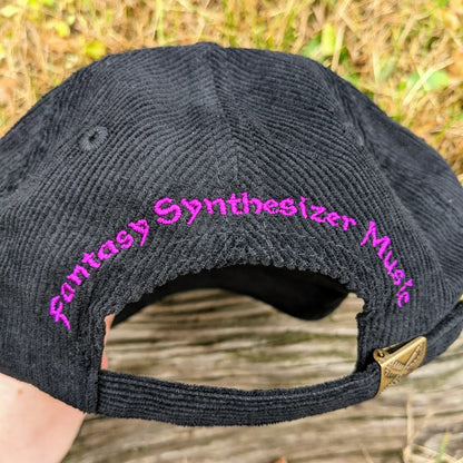 QUEST MASTER "Fantasy Synthesizer Music" Embroidered Corduroy Dad Hat (2 color options)