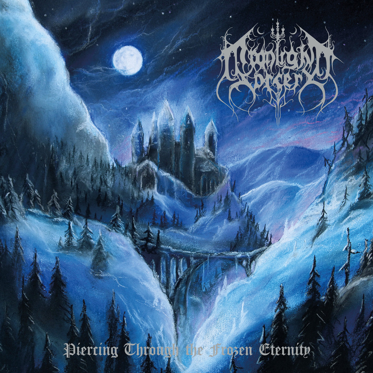 MOONLIGHT SORCERY "Piercing Through the Frozen Eternity" vinyl LP, cover art
