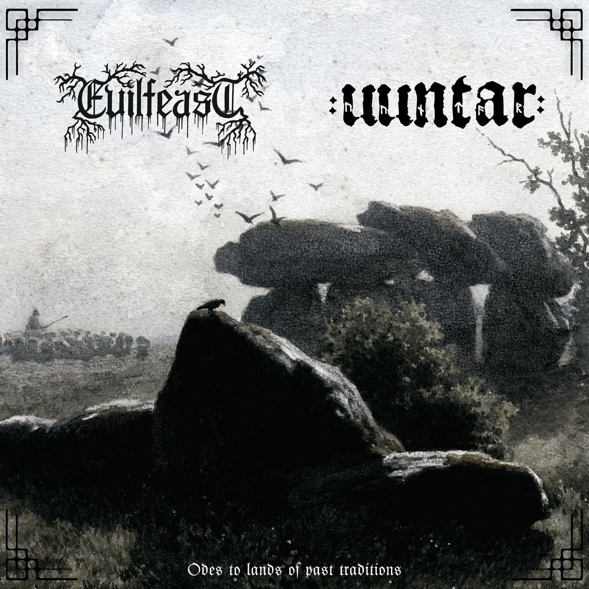 [SOLD OUT] EVILFEAST / UUNTAR "Odes To Lands Of Past Traditions" split vinyl LP (220g)