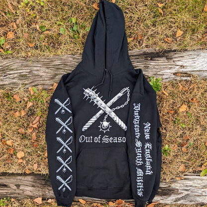 OUT OF SEASON "NEDSM" 4-Sided Pullover Hoodie [Black / White]