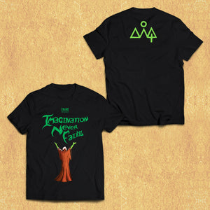 [SOLD OUT] ERANG "Imagination Never Fails (Green Wizard)" T-Shirt [BLACK]