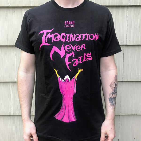 [SOLD OUT] ERANG "Imagination Never Fails (Pink Wizard)" T-Shirt [BLACK]