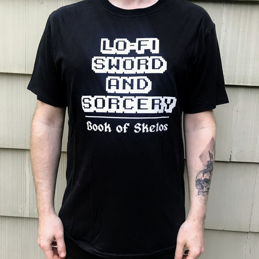 BOOK OF SKELOS "Lo-Fi Sword and Sorcery" T-Shirt [BLACK]