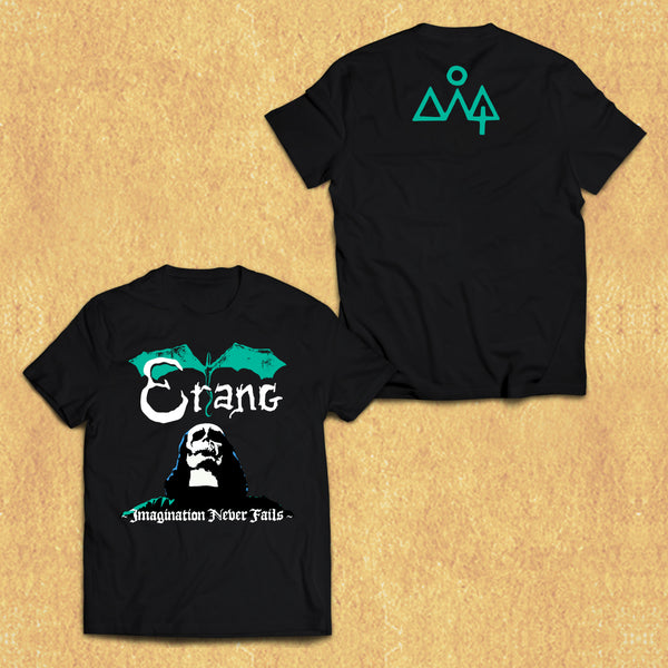 [SOLD OUT] ERANG "Imagination Never Fails (Green Skull)" T-Shirt [BLACK]