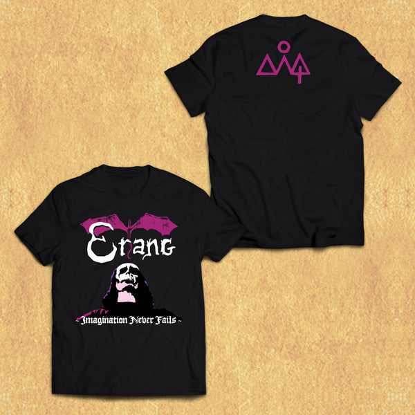[SOLD OUT] ERANG "Imagination Never Fails (Pink Skull)" T-Shirt [BLACK]