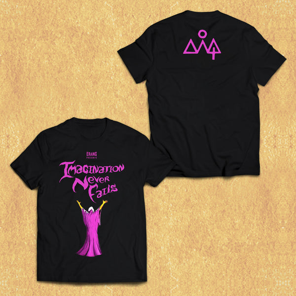 [SOLD OUT] ERANG "Imagination Never Fails (Pink Wizard)" T-Shirt [BLACK]